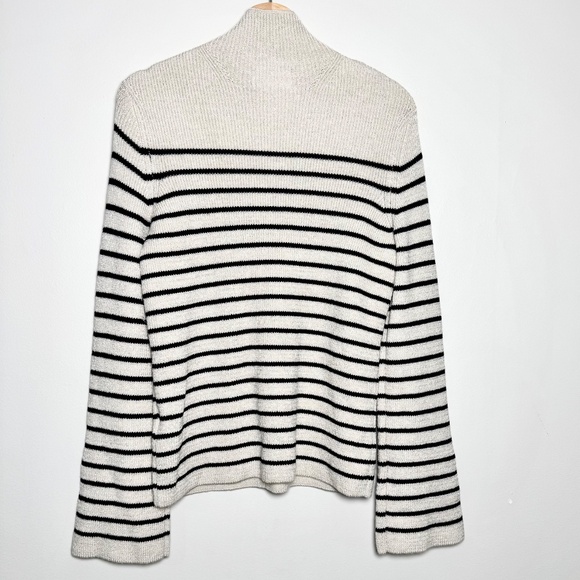 Zadig & Voltaire Sailor We Stripes Ribbed Funnel Neck Sweater in Ecru Sz XS - Picture 6 of 8